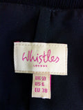 WHISTLES BLACK SILK FLOATY CAMISOLE TOP SIZE 10