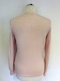 MARKS & SPENCER  AUTOGRAPH PALE PINK CASHMERE CARDIGAN SIZE 8