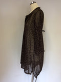 THE MASAI CLOTHING COMPANY BROWN LEOPARD PRINT TUNIC TOP/DRESS SIZE S