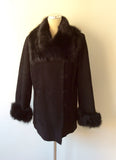 PURE COLLECTION BLACK SHEARLING SHEEPSKIN JACKET SIZE 16 - Whispers Dress Agency - Sold - 2