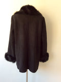 PURE COLLECTION BLACK SHEARLING SHEEPSKIN JACKET SIZE 16 - Whispers Dress Agency - Sold - 4