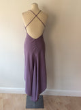 DAWN STRETTON LILAC STRAPPY OCCASION DRESS SIZE 8 & MATCHING WRAP