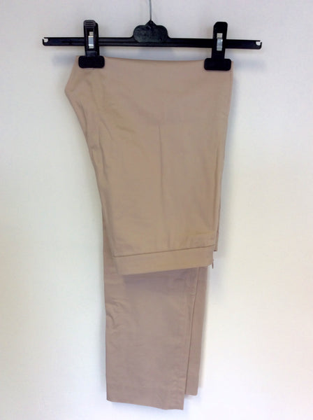 STILLS NUDE/ BLUSH FLAT FRONT COTTON TROUSERS SIZE 38 UK 10