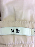 STILLS NUDE/ BLUSH FLAT FRONT COTTON TROUSERS SIZE 38 UK 10