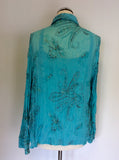 SAMOON TURQOUISE  BEADED TRIM CAMISOLE TOP & EMBROIDERED CRINKLE BLOUSE SIZE 18