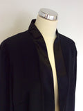 WHIMSY BLACK SATIN TRIM JACKET SIZE 16