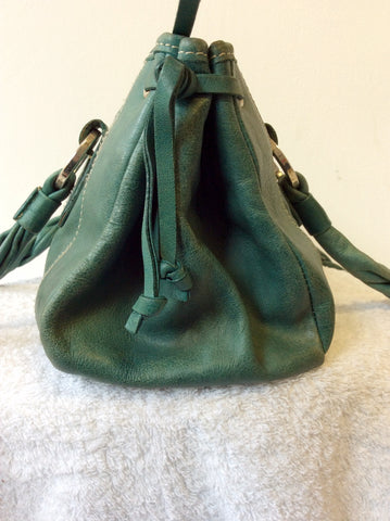 TED BAKER GREEN LEATHER SHOULDER BAG