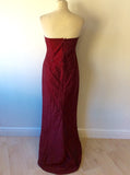 Susan Forth Deep Red Silk Ball Gown With Train & Bolero Jacket Size 12/14 - Whispers Dress Agency - Womens Dresses - 7