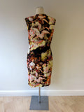 LK BENNETT DR/TEOS MULTI COLOURED FLORAL PRINT DRESS SIZE 14 - Whispers Dress Agency - Womens Dresses - 3