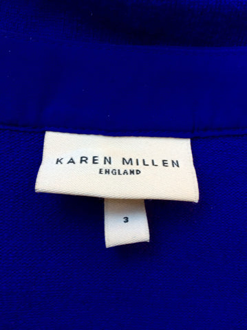 KAREN MILLEN PURPLE WOOL & SILK SHORT SLEEVE JUMPER SIZE 3 UK 12/14 - Whispers Dress Agency - Sold - 4