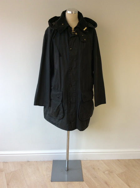 BARBOUR BLUE BORDER WAX JACKET SIZE 40" APPROX L - Whispers Dress Agency - Sold - 1