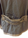 MARC AUREL BLACK & BROWN FAUX LEATHER TRIM JACKET SIZE 40 UK 12 - Whispers Dress Agency - Sold - 7