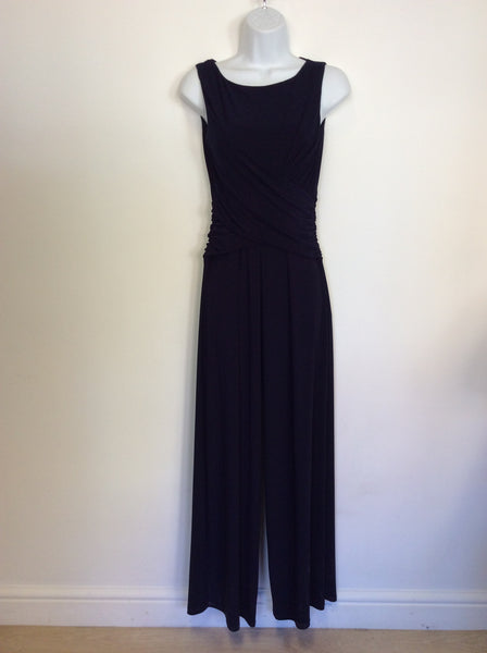 PHASE EIGHT DARK BLUE SLEEVELESS JUMPSUIT SIZE 8