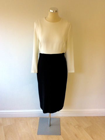 MANGO BLACK & WHITE PENCIL DRESS SIZE M - Whispers Dress Agency - Womens Dresses - 1