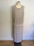 MINT VELVET NUDE PINK PRINT TOP & LONG SKIRT SIZE 12/14