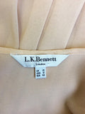 LK BENNETT PEACH PLEATED SLEEVELESS BLOUSE SIZE 14 - Whispers Dress Agency - Womens Shirts & Blouses - 6