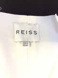 REISS ORCHID BLACK & WHITE PEPLUM TOP SIZE 12 - Whispers Dress Agency - Womens Tops - 5