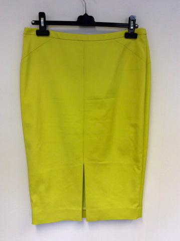 LK BENNETT LIME LÄNDER PENCIL SKIRT SIZE 14 - Whispers Dress Agency - Sold - 3