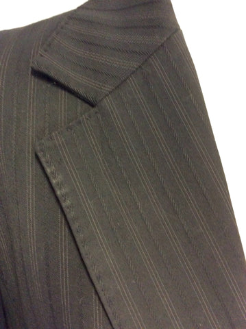 KAREN MILLEN BLACK PINSTRIPE TROUSER SUIT SIZE 14 - Whispers Dress Agency - Sold - 3