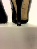 LK BENNETT FLORET BLACK LEATHER HEELS SIZE 6/39 - Whispers Dress Agency - Womens Heels - 4