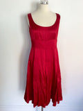 MONSOON RED SILK & COTTON SPECIAL OCCASION DRESS SIZE 14