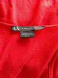 BRAND NEW ARMANI EXCHANGE RED & GOLD BEADED VEST TOP SIZE XS