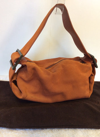 MULBERRY BURNT ORANGE SUEDE SHOULDER BAG - Whispers Dress Agency - Sold - 1