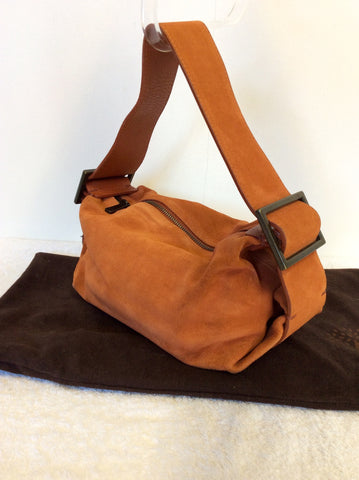 MULBERRY BURNT ORANGE SUEDE SHOULDER BAG - Whispers Dress Agency - Sold - 4