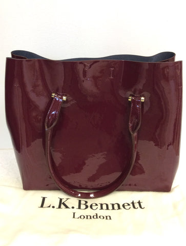 LK BENNETT BORDEAUX PATENT LEATHER TOTE BAG - Whispers Dress Agency - Sold - 2