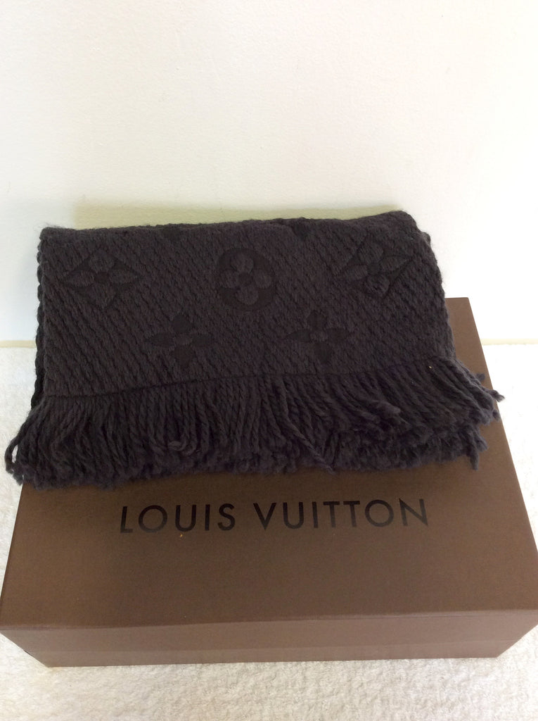 Logomania wool scarf Louis Vuitton Grey in Wool - 30019141