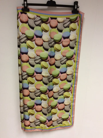 MARCCAIN PASTEL MACAROON PRINT SILK SCARF