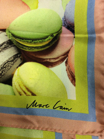 MARCCAIN PASTEL MACAROON PRINT SILK SCARF