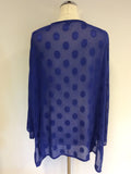 THE MASAI CLOTHING COMPANY BLUE FLORAL PRINT OVERSIZE BLOUSE SIZE M