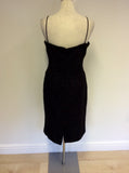 E'SENSUAL BLACK SHIMMER WOOL BLEND STRAPPY DRESS SIZE 16 - Whispers Dress Agency - Womens Dresses - 4