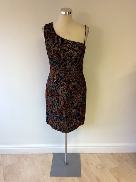 RONIT ZILKHA PRINT ONE SHOULDER PRINT DRESS SIZE 14 - Whispers Dress Agency - Womens Dresses - 1