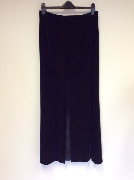 ARMANI COLLEZIONI DARK BLUE VELVET EVENING SKIRT SIZE 46 UK 14 - Whispers Dress Agency - Womens Skirts - 1