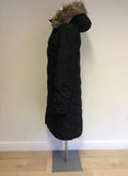 RALPH LAUREN POLO BLACK PADDED DOWN & FEATHER KNEE LENGTH COAT SIZE M - Whispers Dress Agency - Womens Coats & Jackets - 4