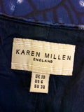 KAREN MILLEN BLUE & WHITE PRINT DRESS SIZE 10 - Whispers Dress Agency - Womens Dresses - 5
