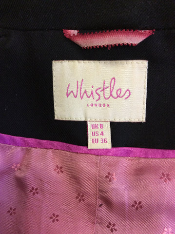 WHISTLES BLACK STITCH TRIM SKIRT SUIT SIZE 8 - Whispers Dress Agency - Sold - 6