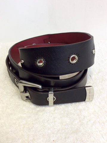 BRAND NEW KAREN MILLEN BLACK LEATHER BELT SIZE 3 UK 14/16