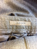 JAEGER GREY WOOL FORMAL TROUSERS SIZE 10