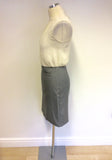 NW3 BY HOBBS IVORY & GREY SKIRT PENCIL DRESS SIZE 8