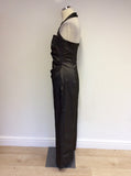 VERA MONT GREY HALTERNECK EVENING DRESS SIZE 12