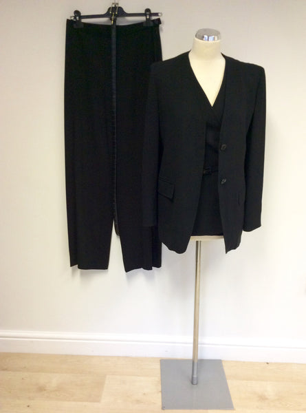 MAX MARA BLACK JACKET,WAISTCOAT TOP & TROUSERS SIZE 8