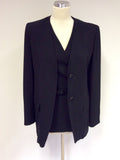 MAX MARA BLACK JACKET,WAISTCOAT TOP & TROUSERS SIZE 8