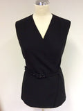 MAX MARA BLACK JACKET,WAISTCOAT TOP & TROUSERS SIZE 8