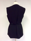 MAX MARA BLACK JACKET,WAISTCOAT TOP & TROUSERS SIZE 8