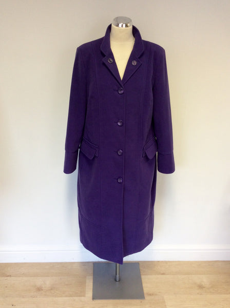 WARDROBE PURPLE KNEE LENGTH COAT SIZE 14