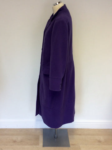 WARDROBE PURPLE KNEE LENGTH COAT SIZE 14