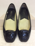 MICHAEL KORS BLACK LEATHER BALLERINA FLATS SIZE 5/38